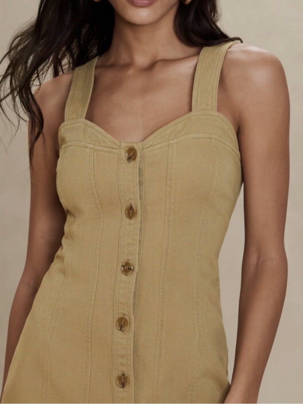 Banana Republic denim seamed mini dress 10 - Picture 4 of 10